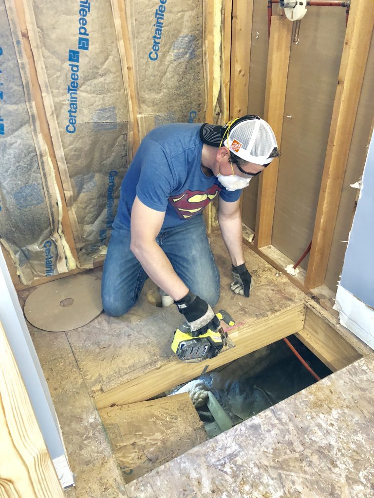 One Room Challenge - Master Bathroom Progress - Cribbs Style