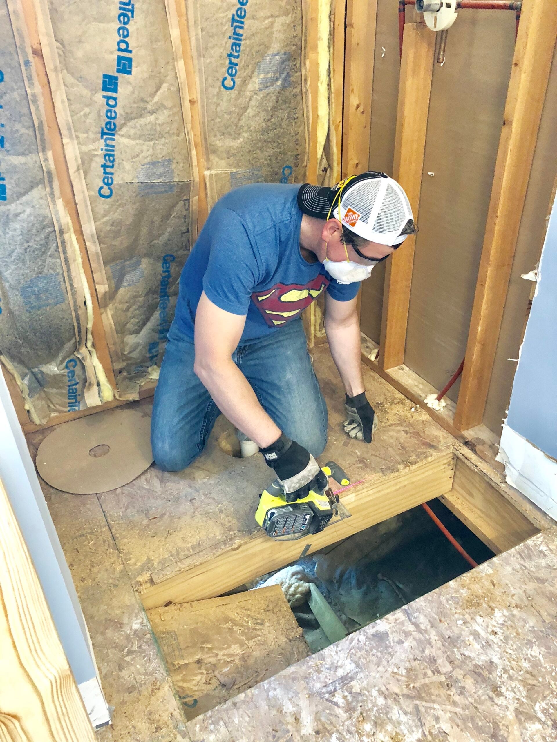One Room Challenge - Master Bathroom Progress - Cribbs Style