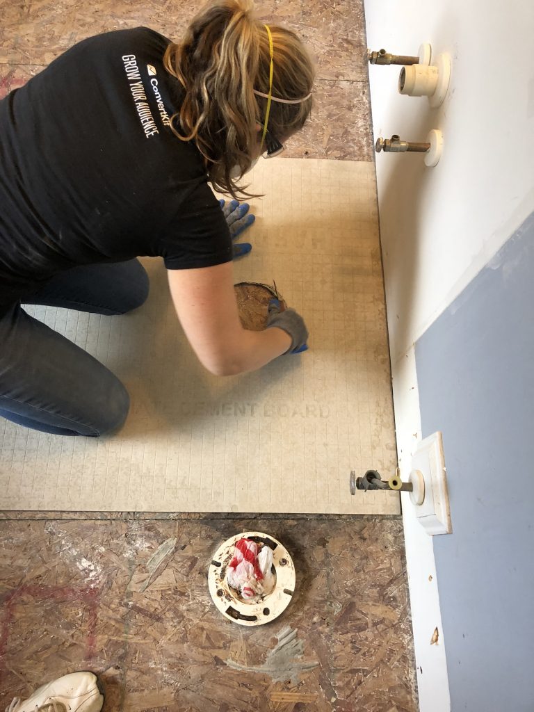 One Room Challenge - Master Bathroom Progress - Cribbs Style