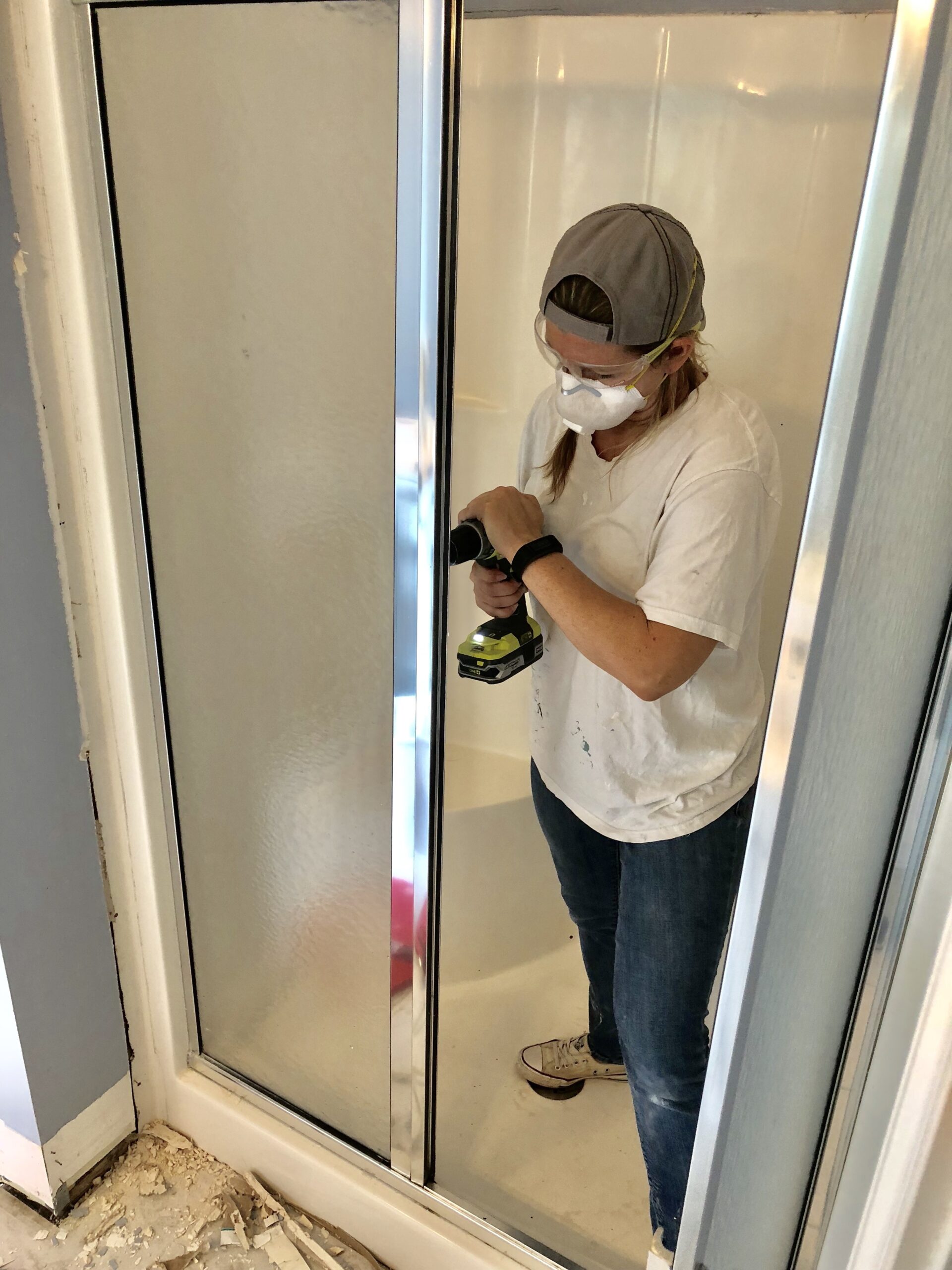 One Room Challenge- Master Bathroom Demo - Cribbs Style