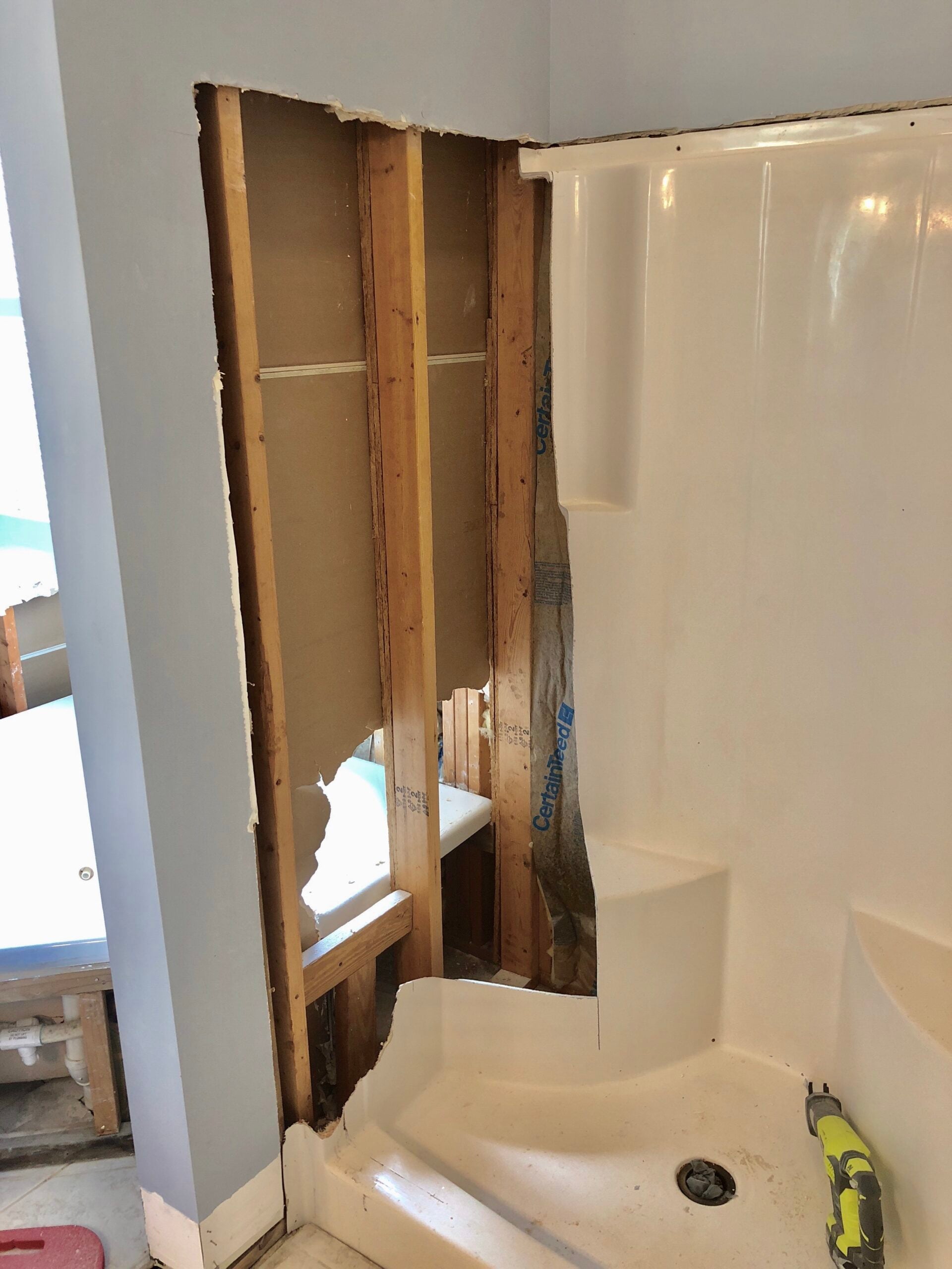 One Room Challenge- Master Bathroom Demo - Cribbs Style