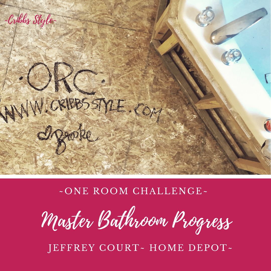 One Room Challenge - Master Bathroom Progress - Cribbs Style