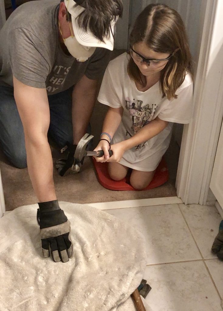 One Room Challenge- Master Bathroom {Laying Tile} - Cribbs Style