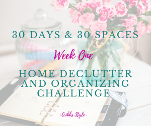 Home declutter and organizing challenge