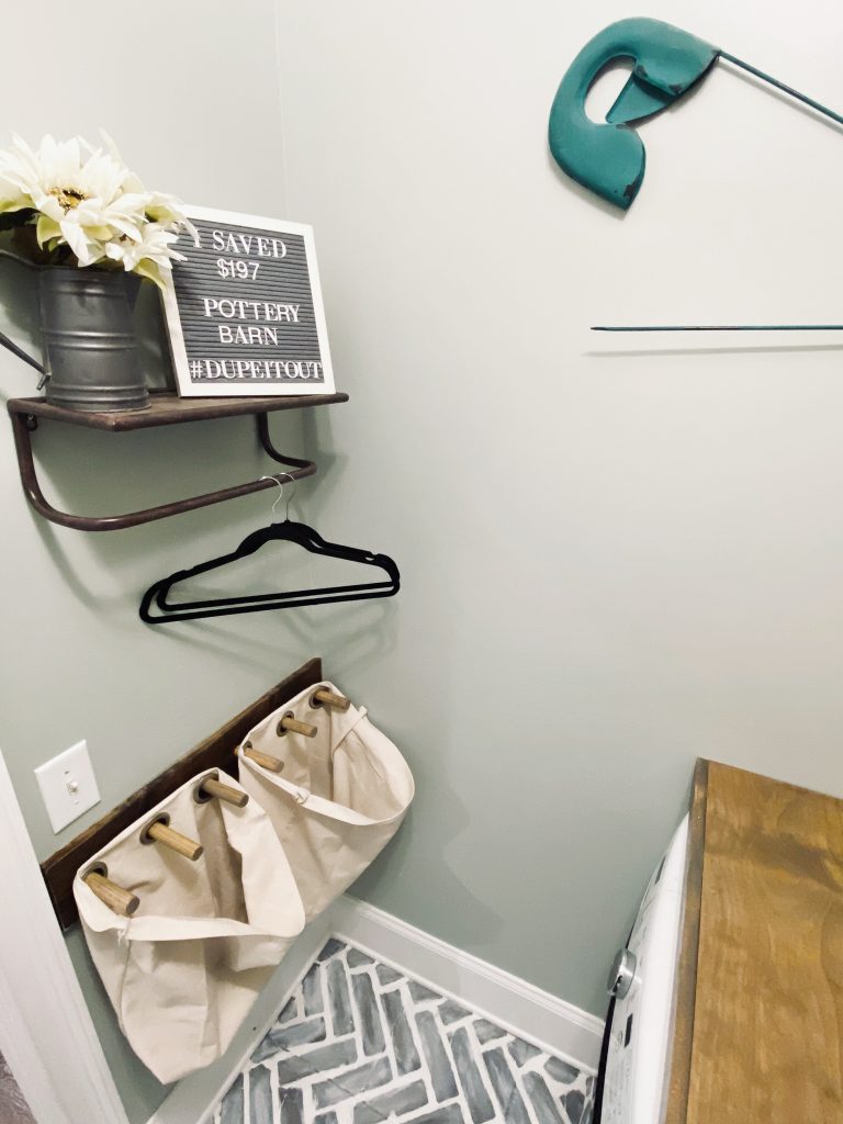 DIY Hanging Laundry Hamper Inspired by Pottery Barn