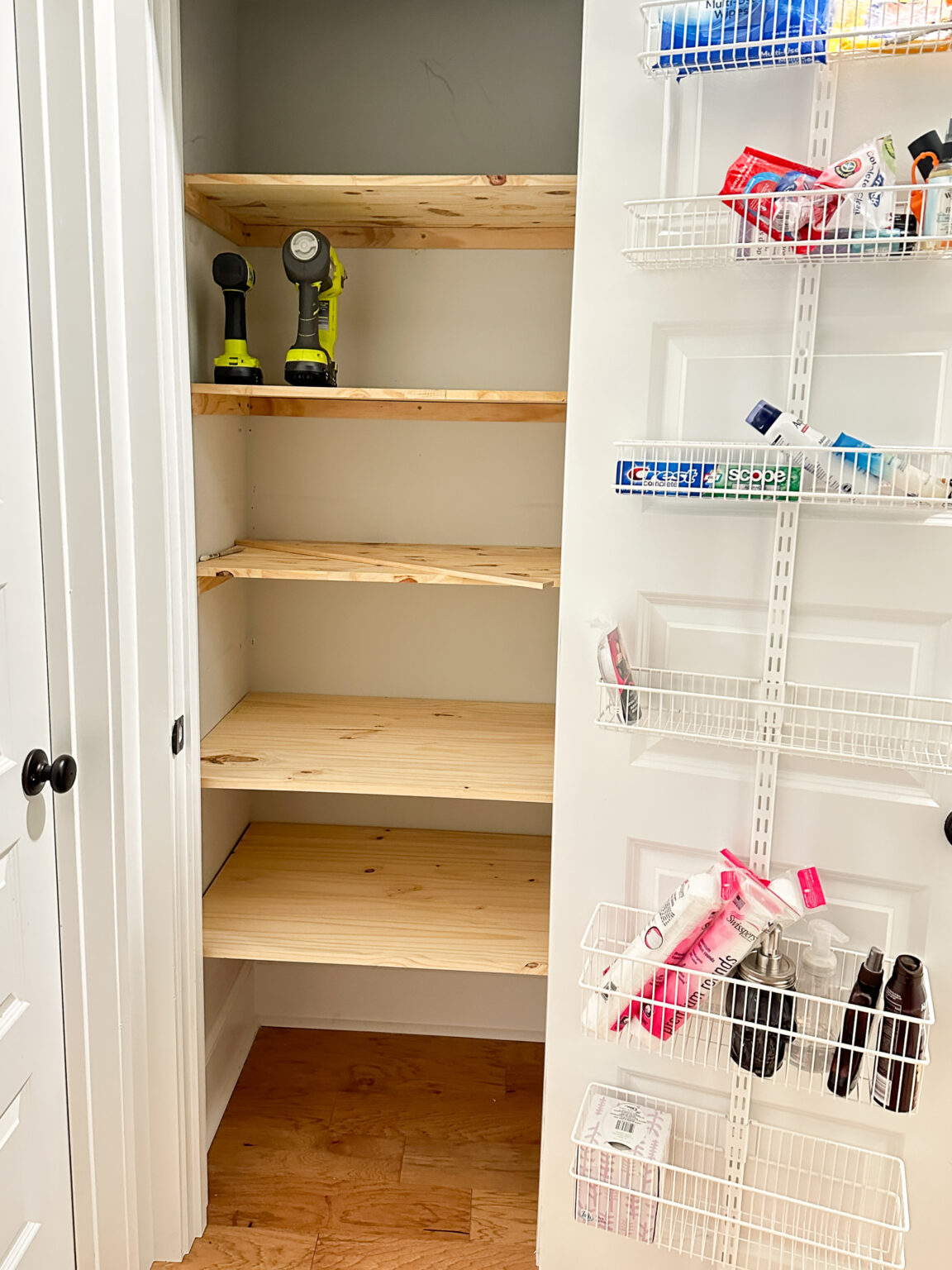 Easy Linen closet built in refresh - Cribbs Style